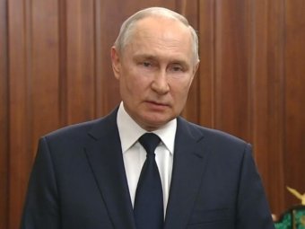 Стоп-кадр из трансляции обращения (1 канал).