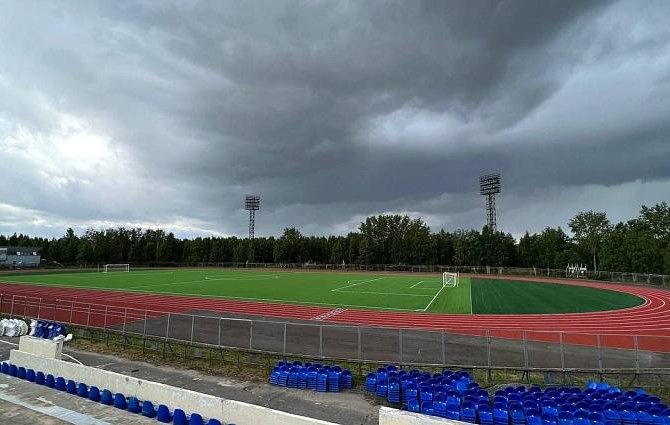 В стадионе на хоккее у поля